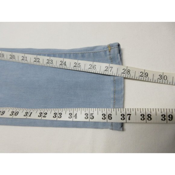 Wax Jeans light wash distressed‎ ankle crop overalls - Picture 11 of 12